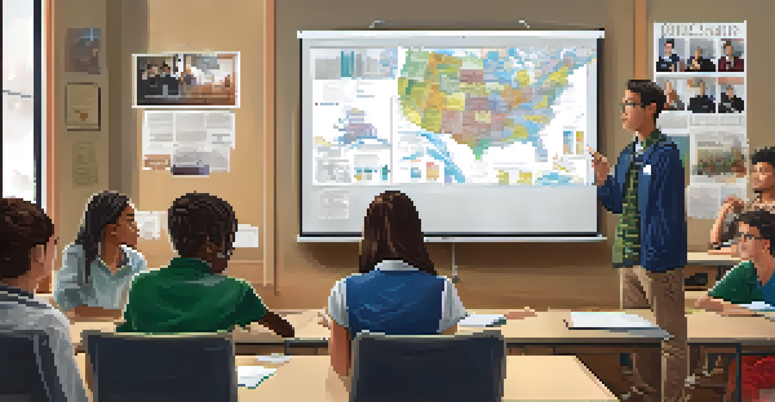 Students engaged in a structured debate in a classroom, passionately presenting their arguments with a dynamic and focused atmosphere.
