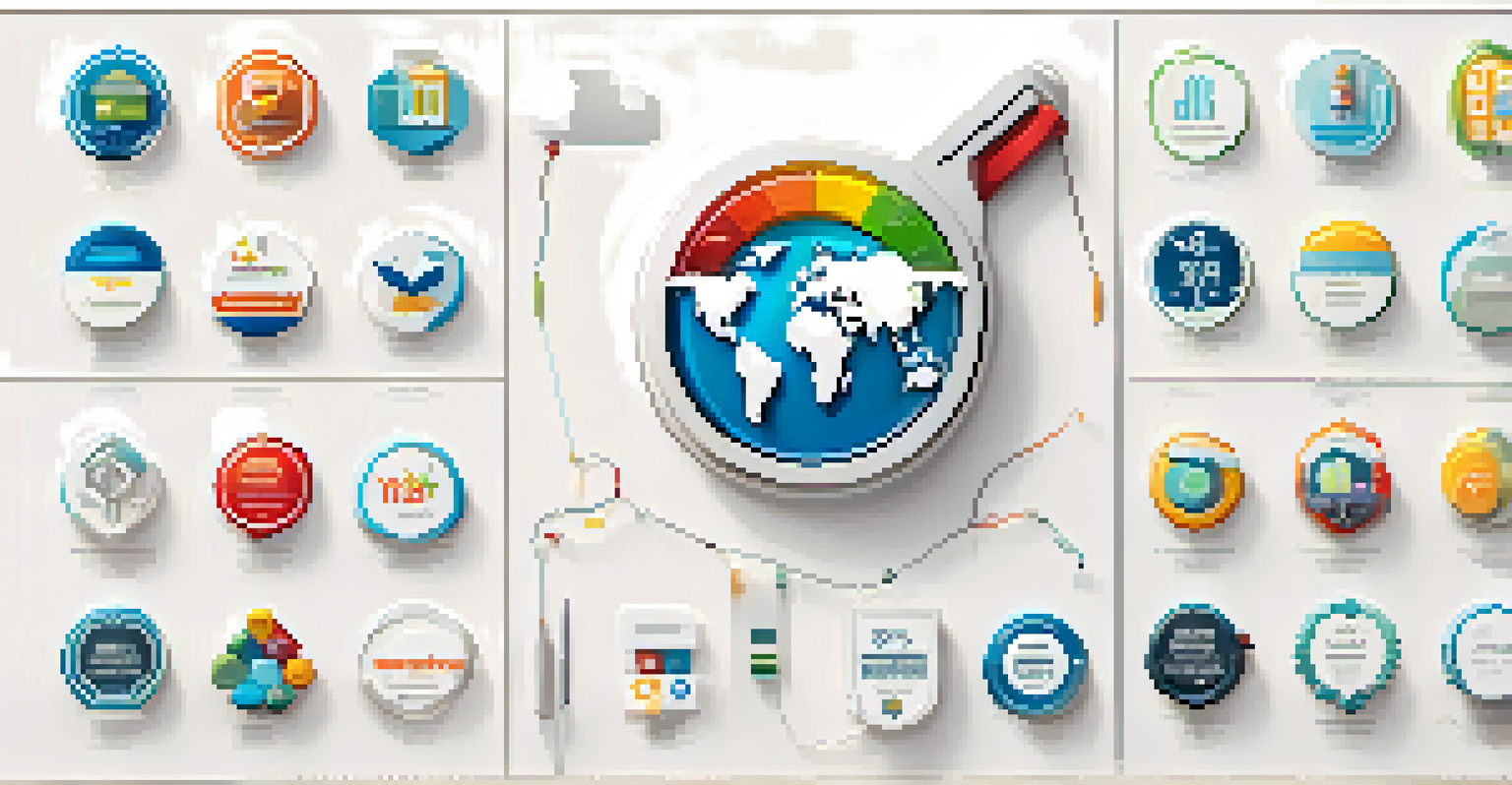 An infographic showing colorful micro-credentials and badges representing different skills in education.