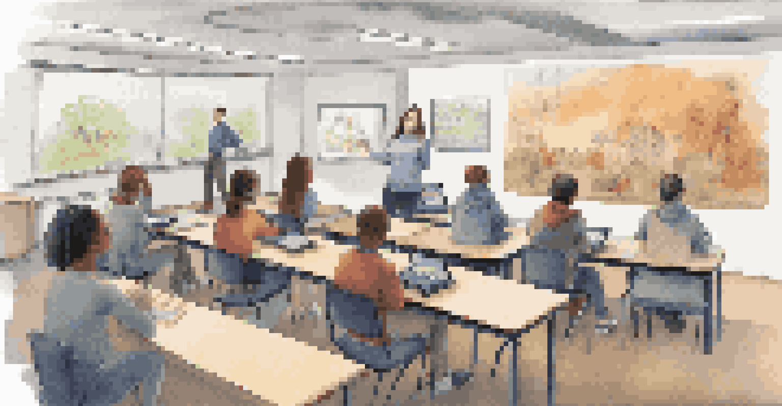 A comparison of a traditional classroom setting and an online learning environment.