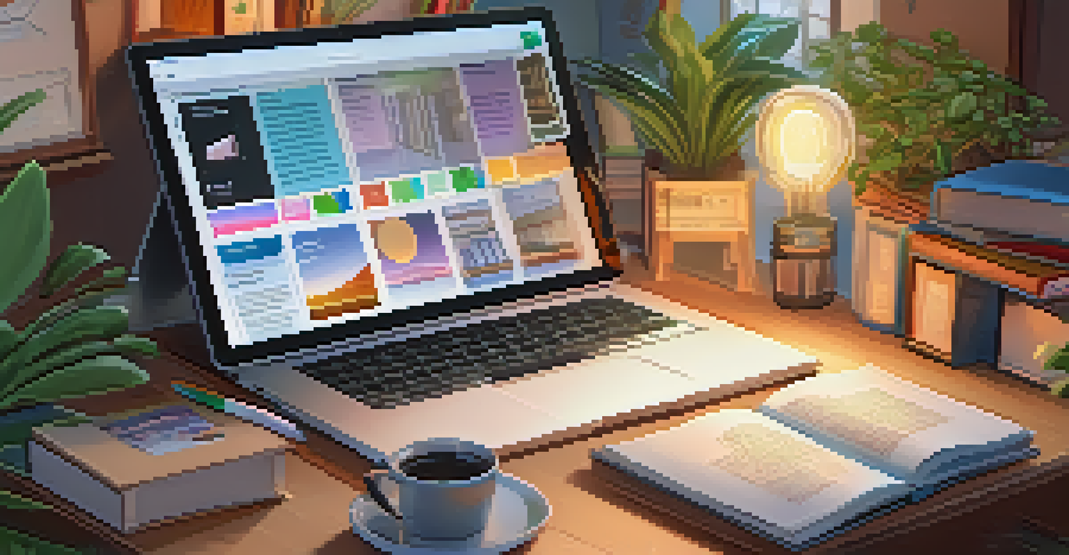 An open book next to digital devices in a cozy study environment, representing access to educational resources.