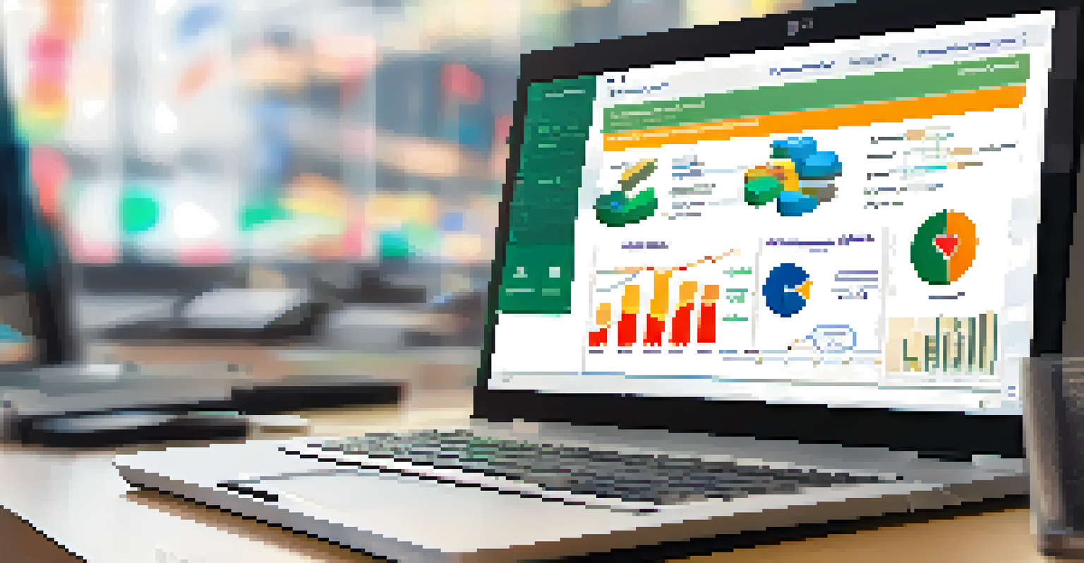 A detailed view of a computer screen showing a feedback dashboard with charts, while a learner types in the background.