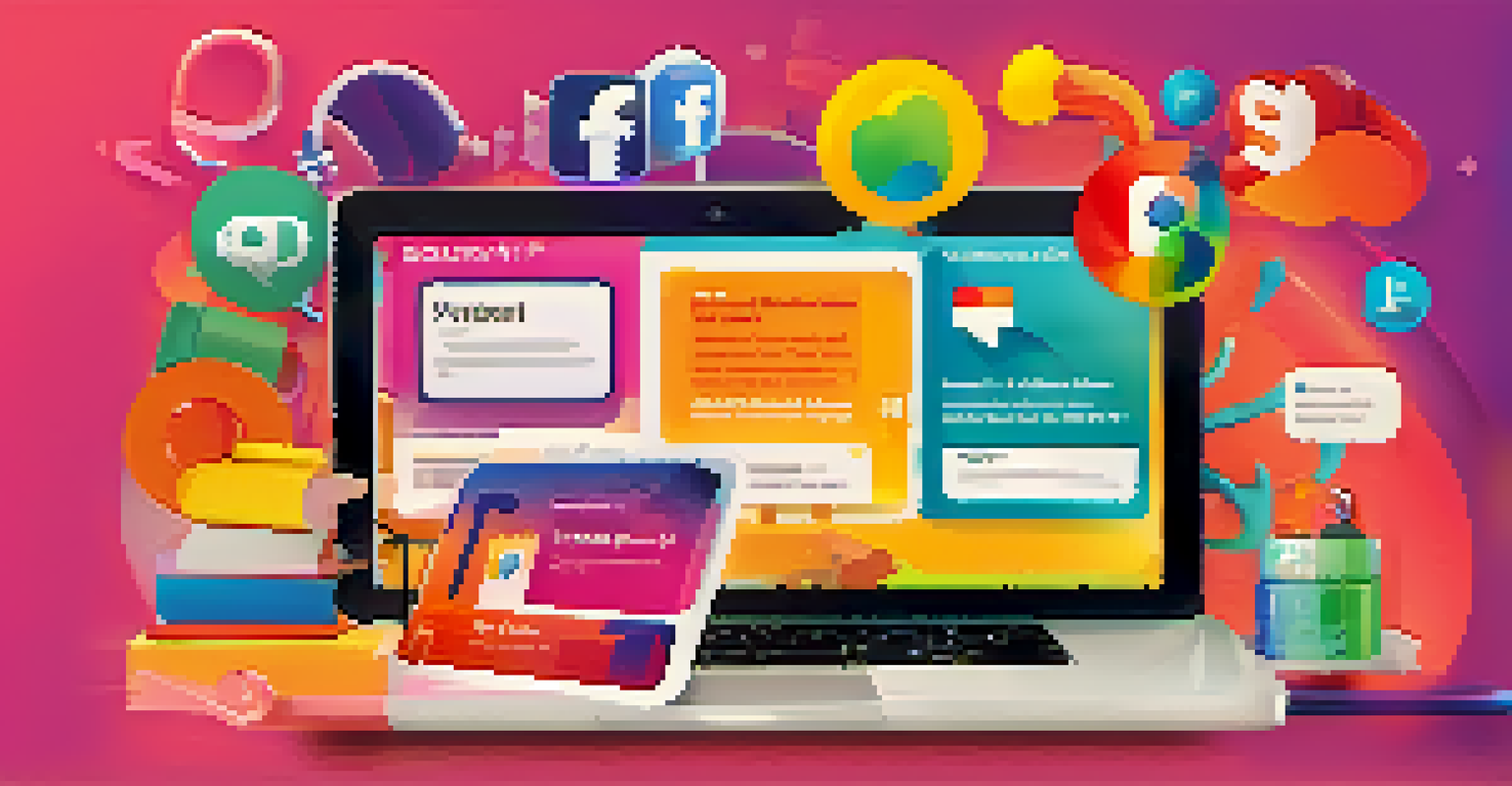 A colorful social media post promoting an online course with engaging graphics and a call-to-action button.