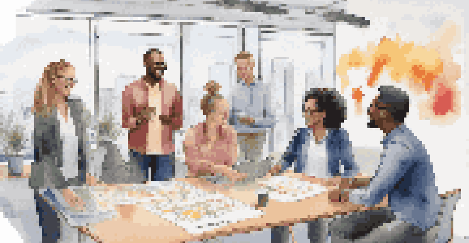 Colleagues engaging in a team-building activity that highlights cultural diversity in a bright office environment.
