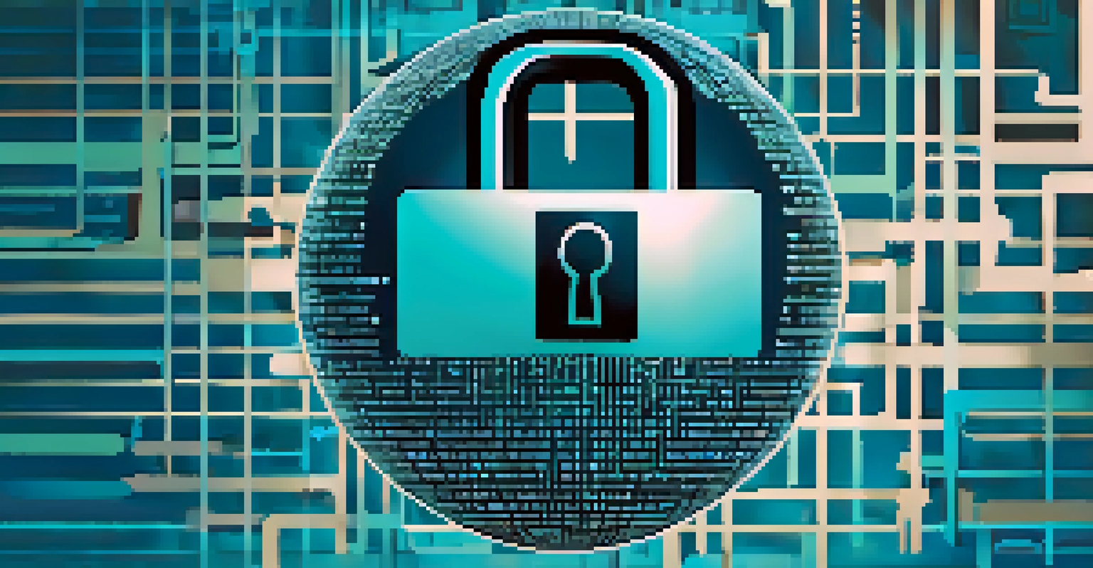 An abstract image of a locked padlock with binary code and a digital globe, representing online privacy.