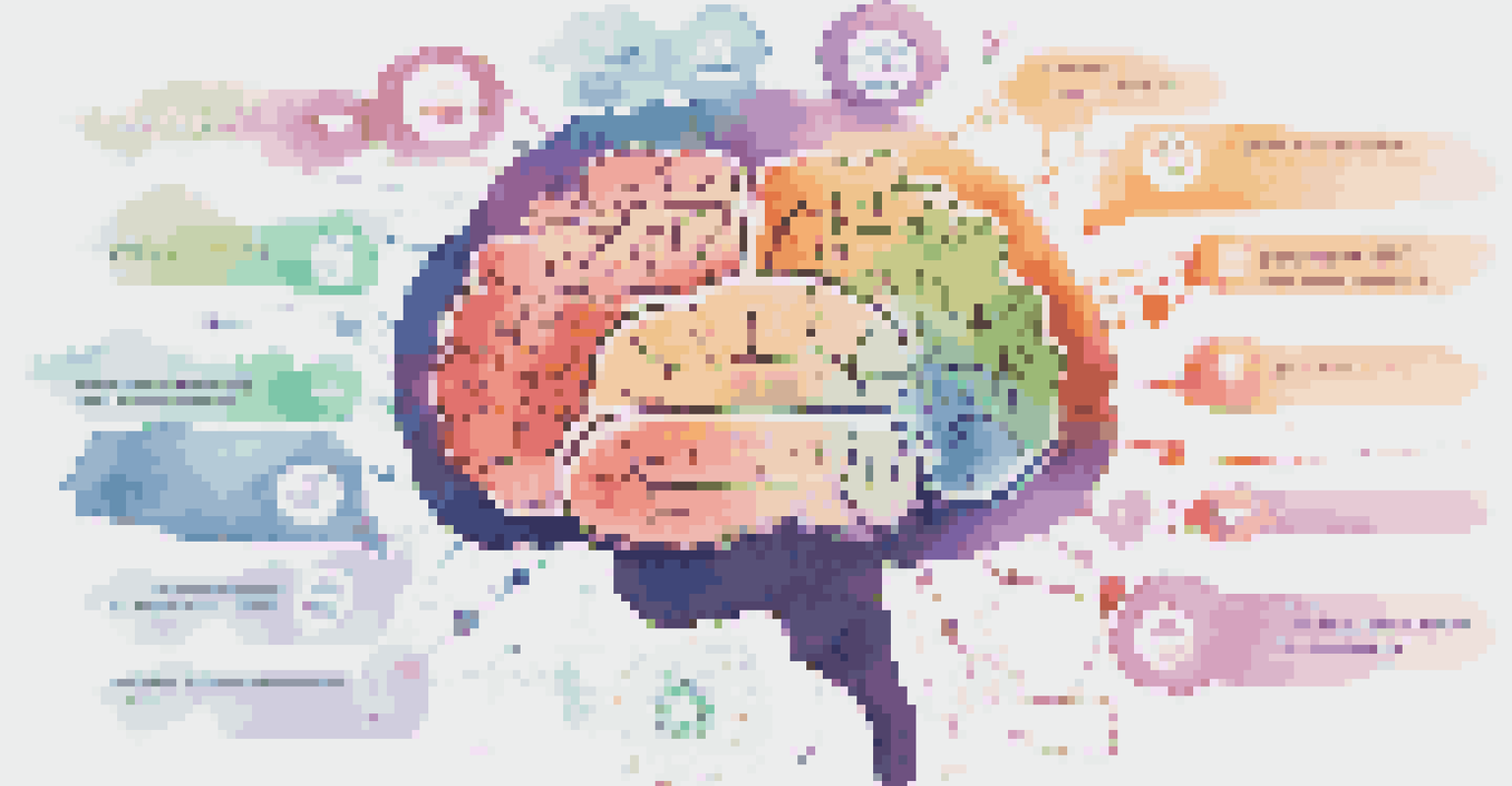 An infographic showing a brain with motivational phrases and visuals of students working together online, symbolizing a growth mindset.