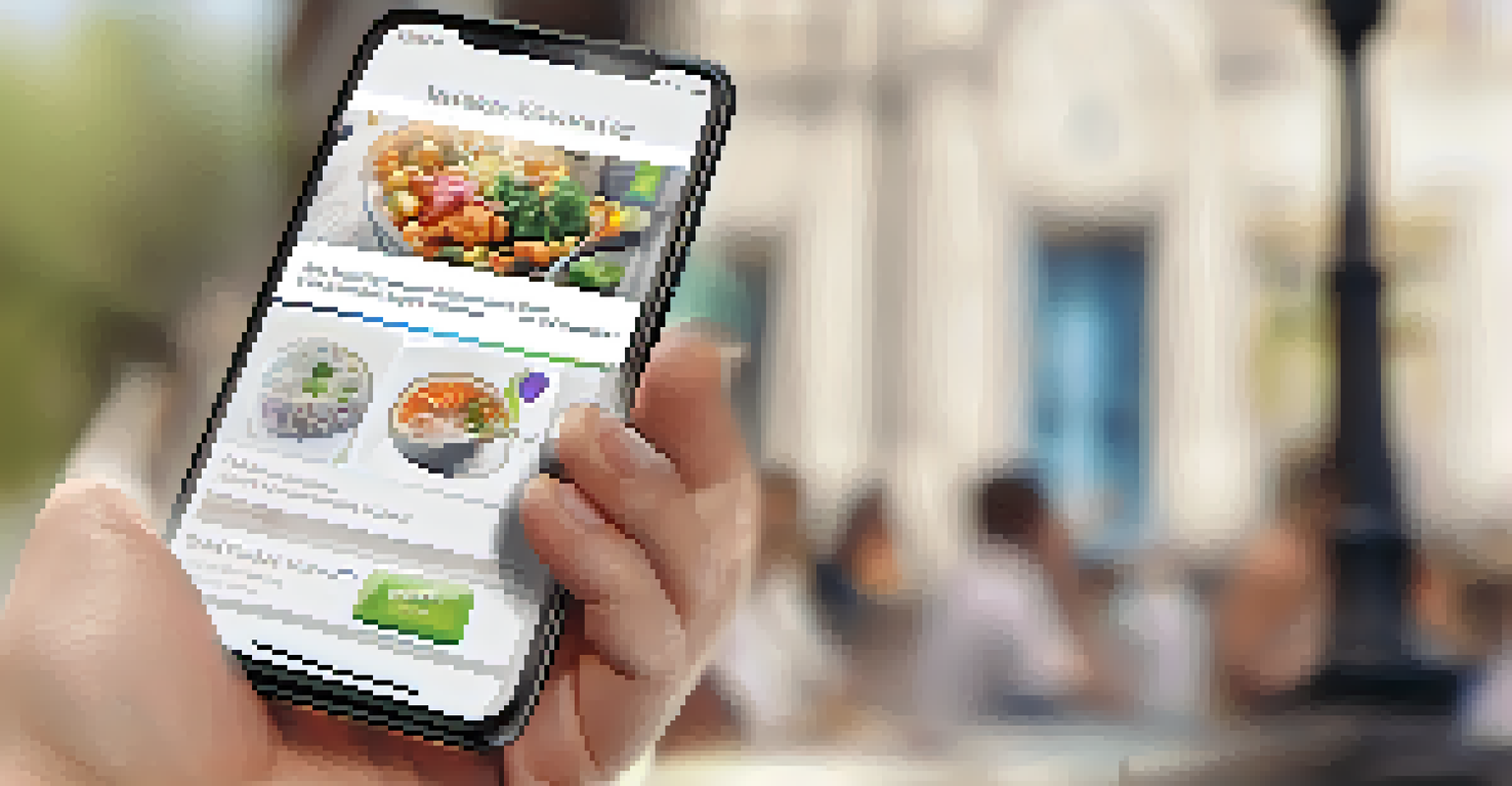 A close-up of a hand holding a smartphone showing a microlearning app with bite-sized content.