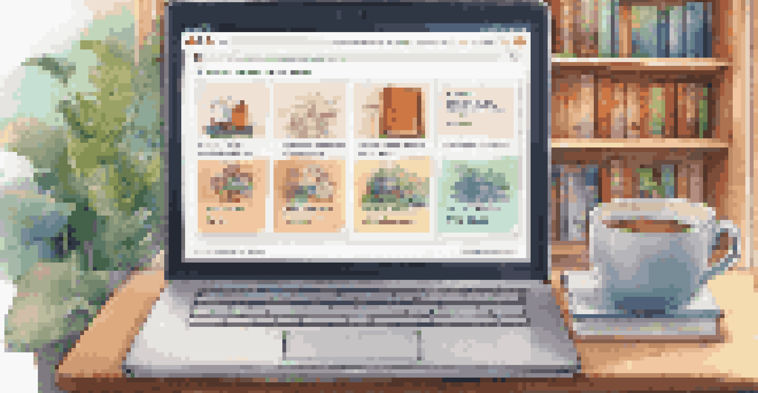 A laptop screen displaying an OER platform with interactive language resources, set in a cozy study environment.