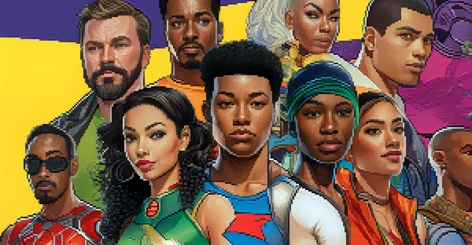 A colorful illustration of diverse characters exhibiting various emotions in a comic book style.