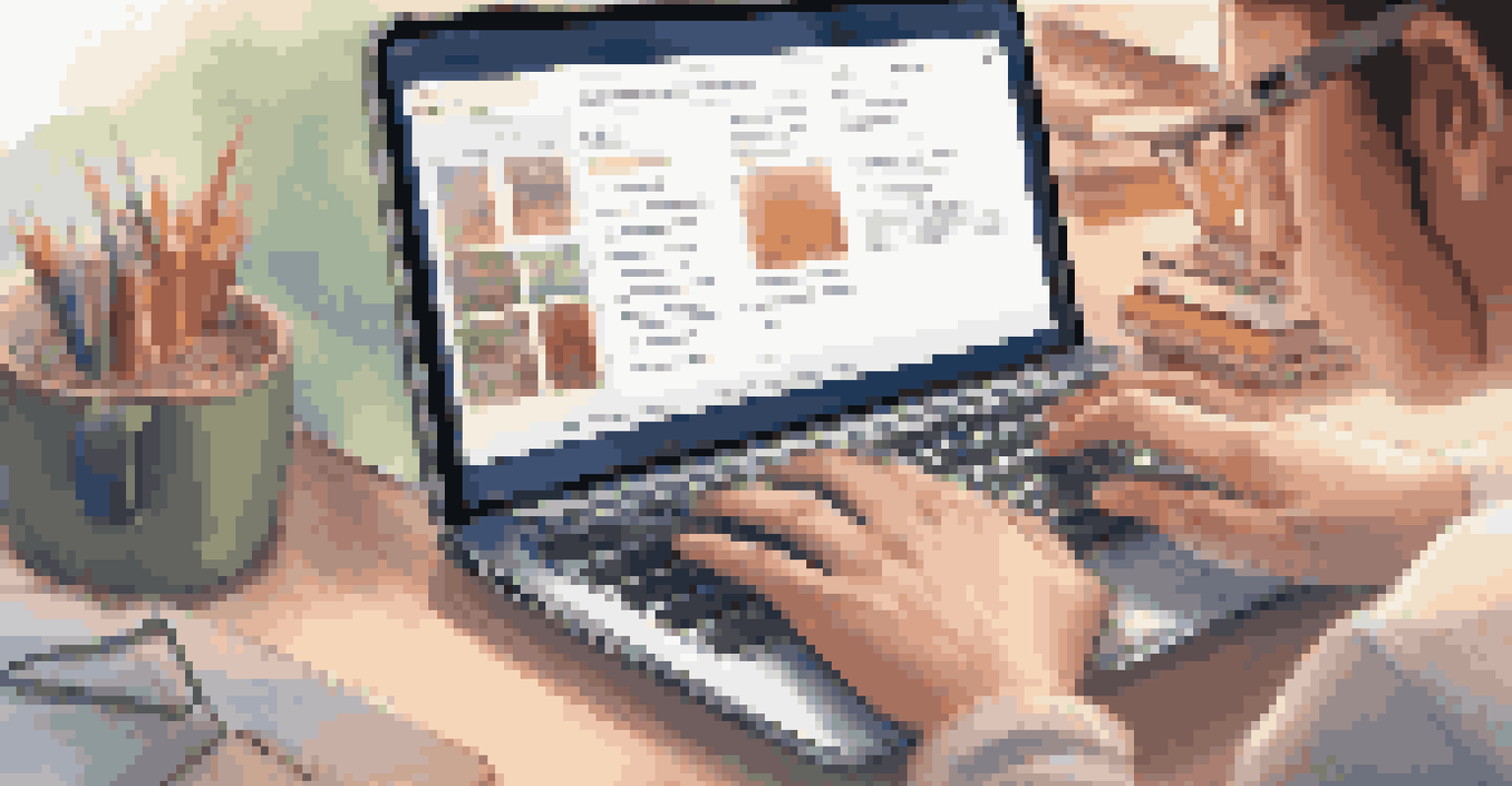 Close-up of a student's hands typing on a laptop, with an AI-powered educational platform visible on the screen.
