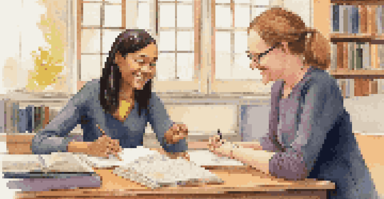 A teacher and a student having a one-on-one discussion, showcasing a supportive and trusting relationship.