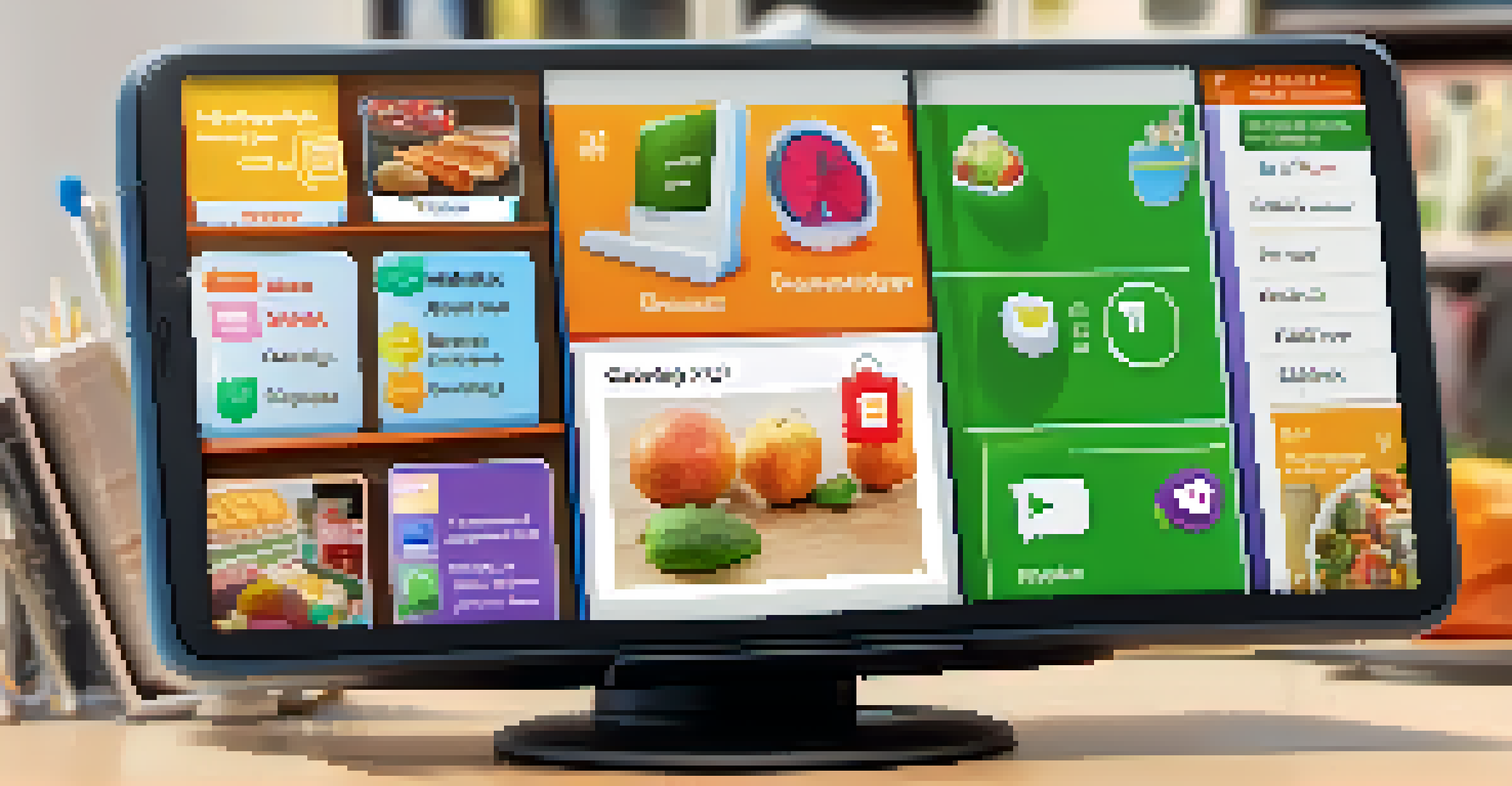 A smartphone showing an augmented reality app for budget management, with colorful categories displayed on the screen.