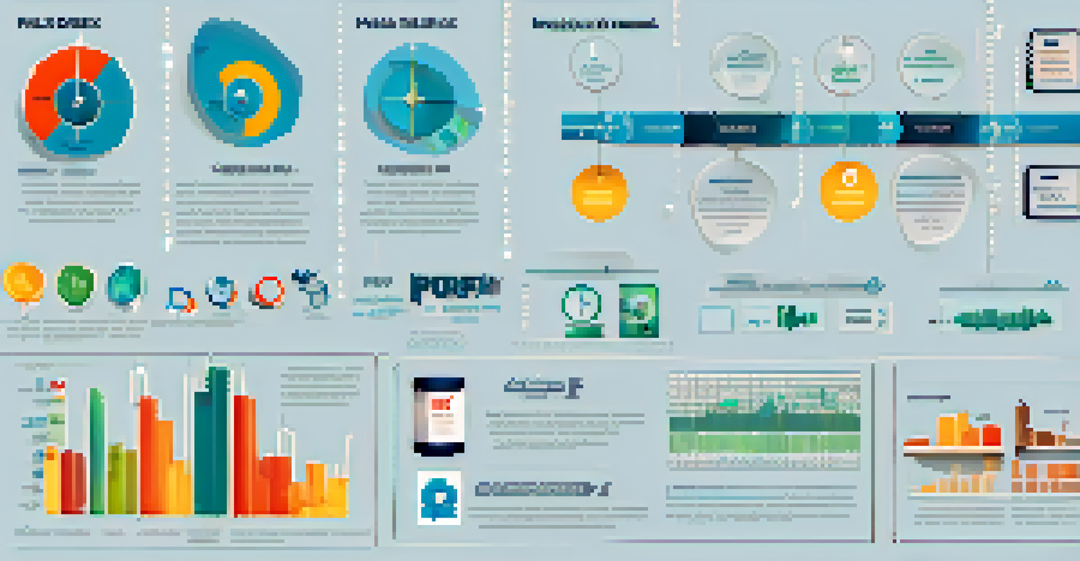 An infographic depicting key Forex trading terms like pips, leverage, and spread with icons on a light blue background.