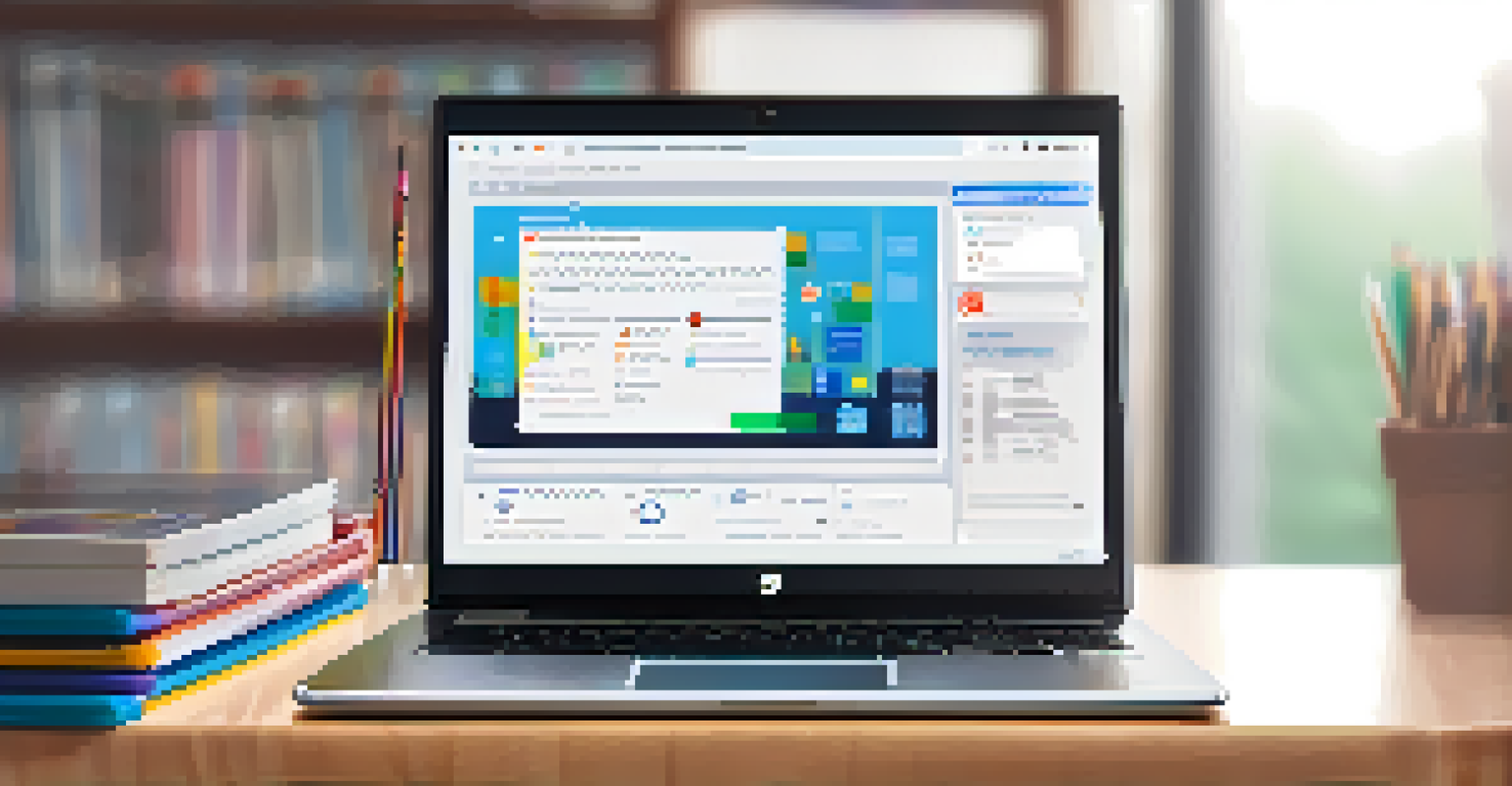 Close-up of a laptop screen showing an educational technology tool that emphasizes data transparency and privacy.