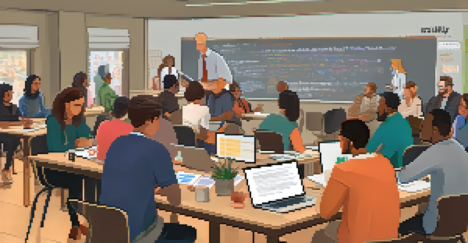 A collaborative workshop with parents and educators discussing ethical AI in education around a large table.