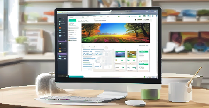 A modern laptop showing a user-friendly Learning Management System interface with clear navigation and vibrant course thumbnails, alongside mobile devices displaying the same interface.