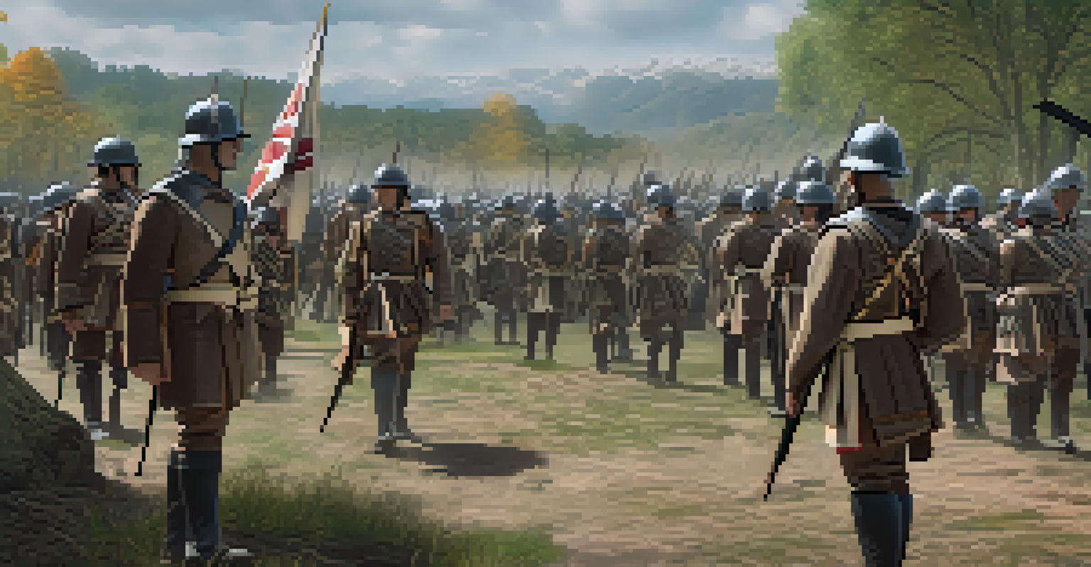 Students experiencing an augmented reality historical battlefield, engaging with realistic soldiers and environments, showcasing emotional connection.