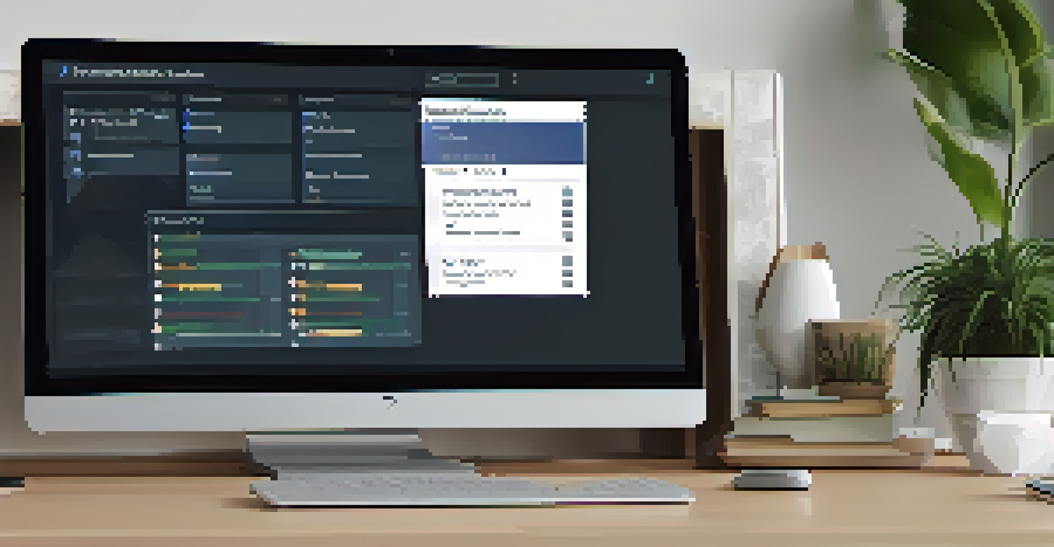 A computer screen displaying a digital learning management system interface with organized sections for courses and assignments.