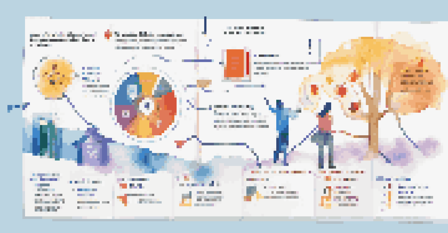 An infographic illustrating the process of learning analytics in education, featuring icons for data collection, analysis, feedback, and personalized learning.