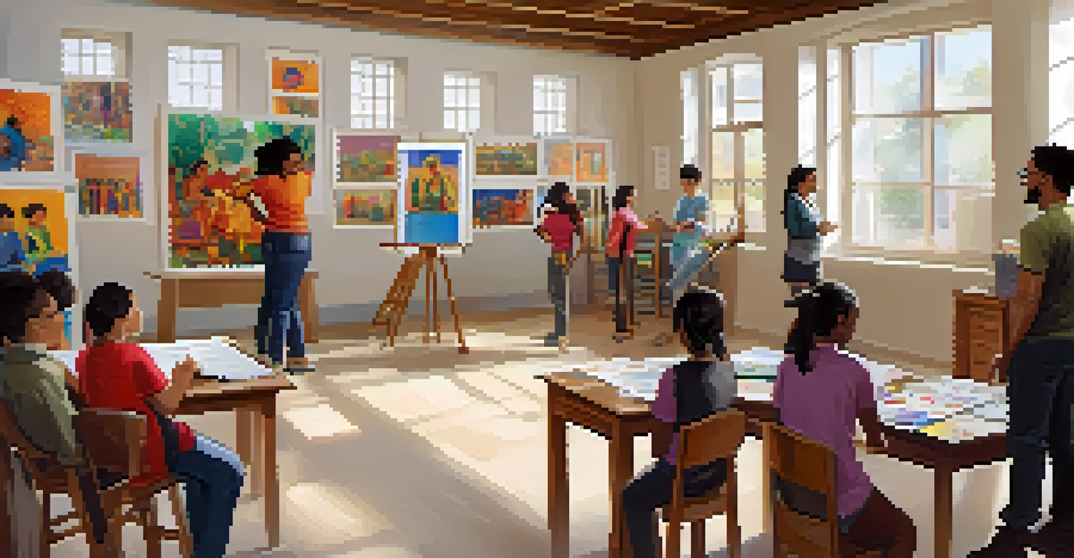 Participants in a cultural training workshop, engaging in role-play exercises with educational materials around them.