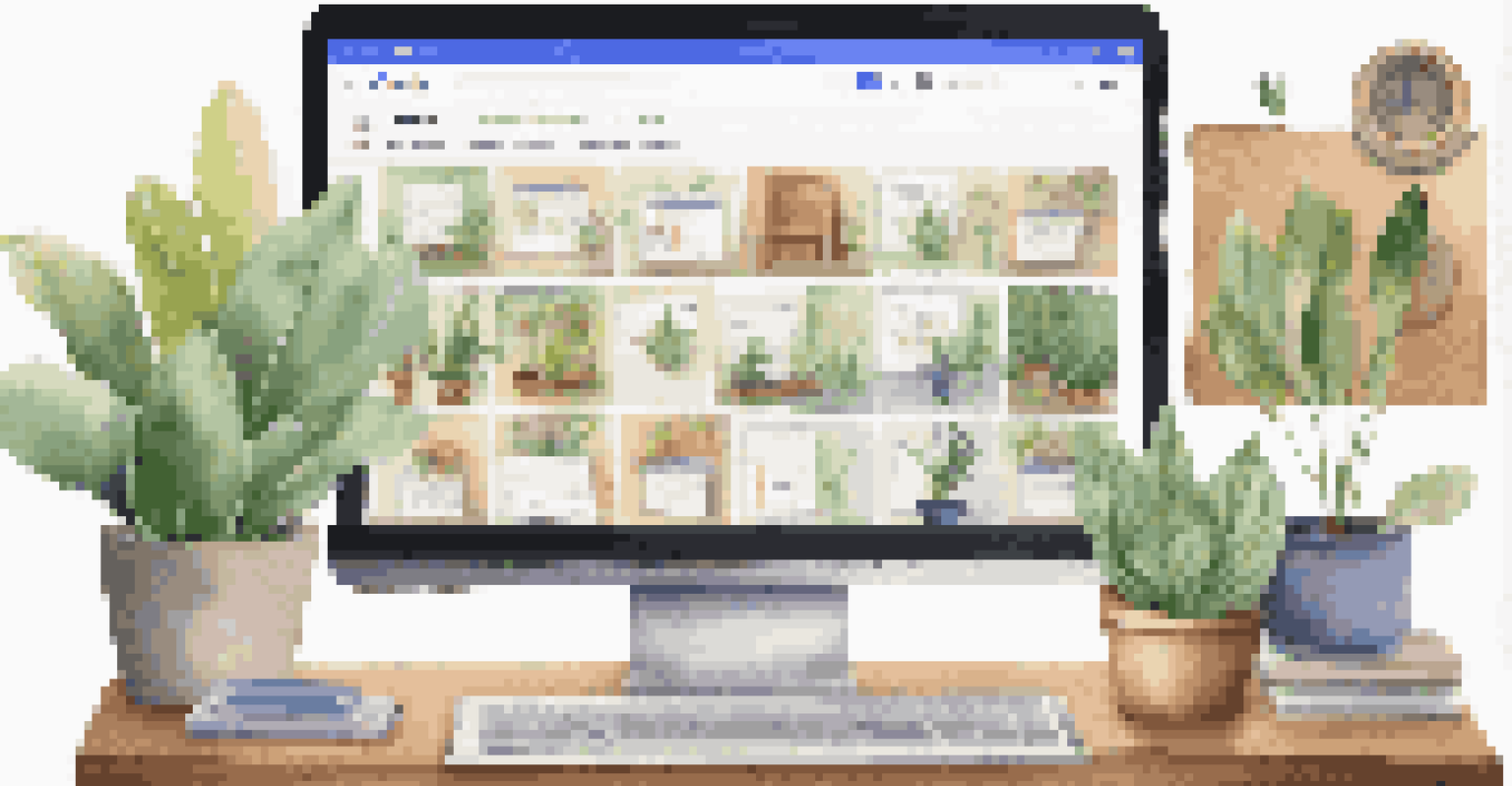 A laptop screen displaying an organized Google Drive folder for educational resources, set in a cozy workspace.