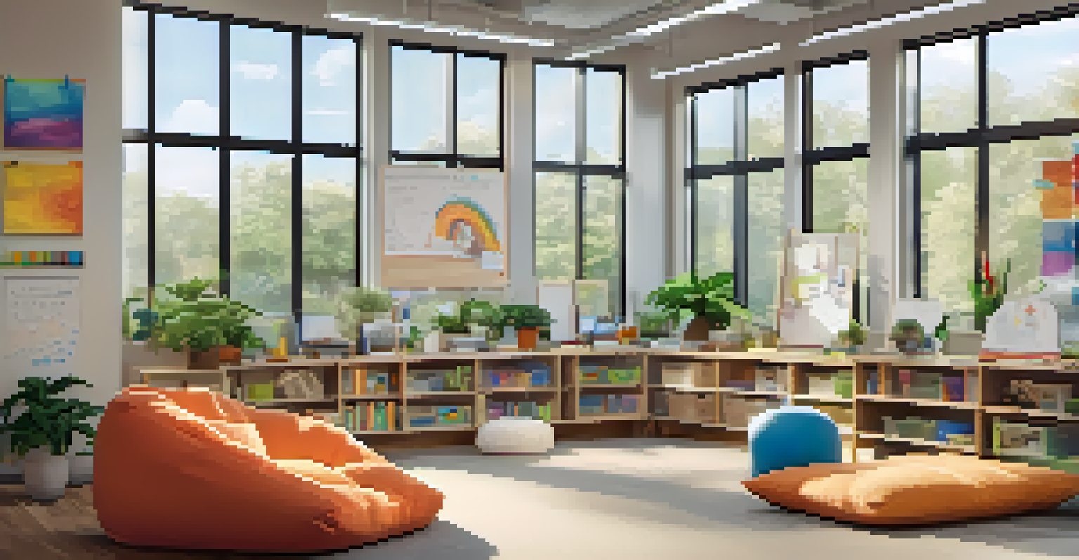 A versatile learning environment with distinct areas for quiet study, collaboration, and hands-on activities.