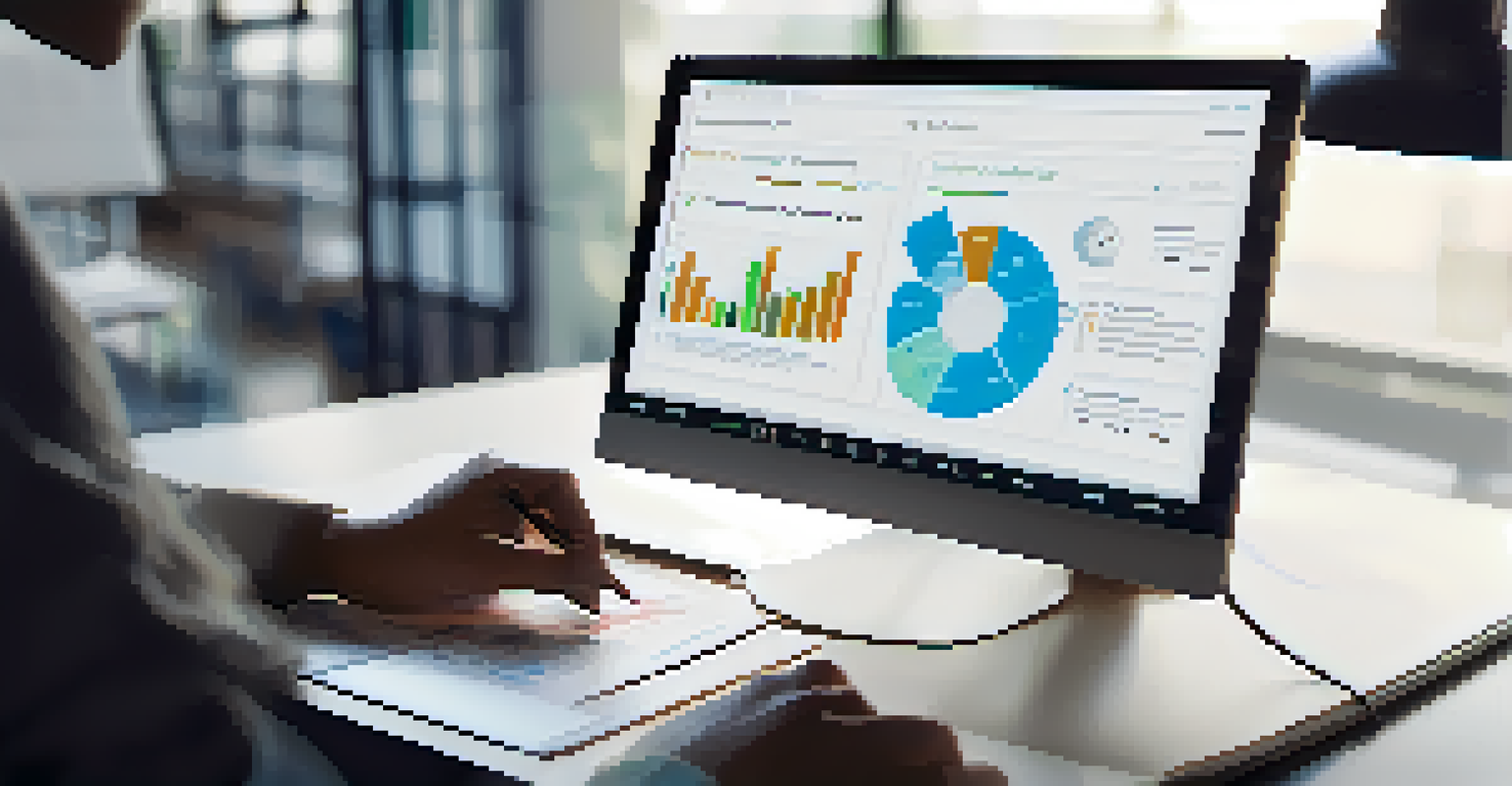 A close-up of a computer screen showing a well-designed learning analytics dashboard with graphs and charts.