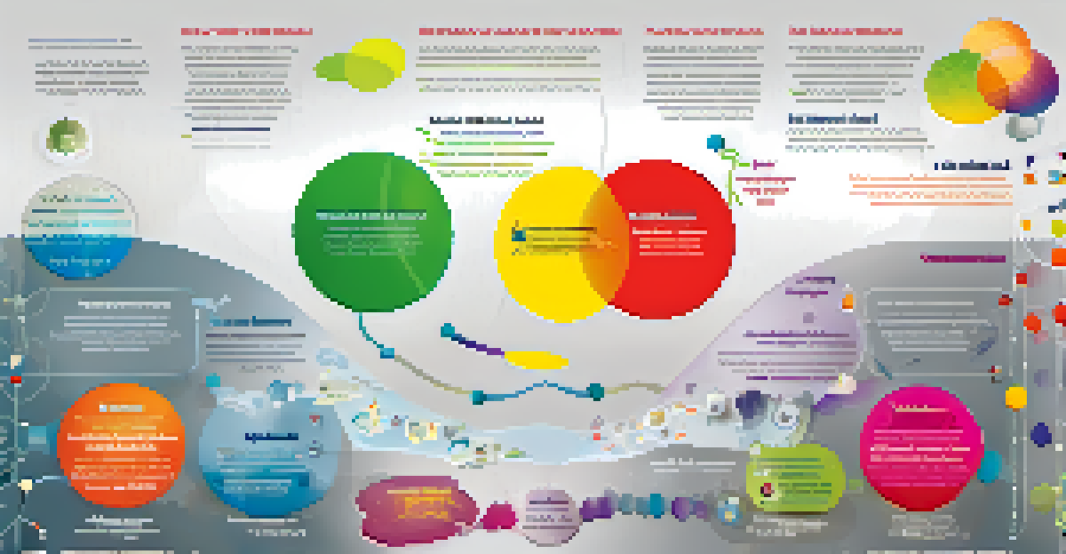 An infographic displaying a Venn diagram connecting biology and chemistry with bright colors and overlapping concepts.