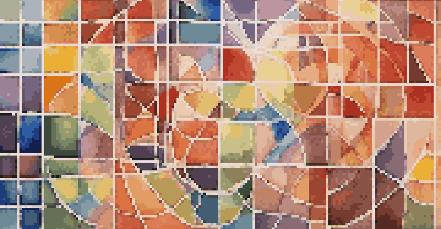 An abstract colorful mosaic representing diverse perspectives coming together.