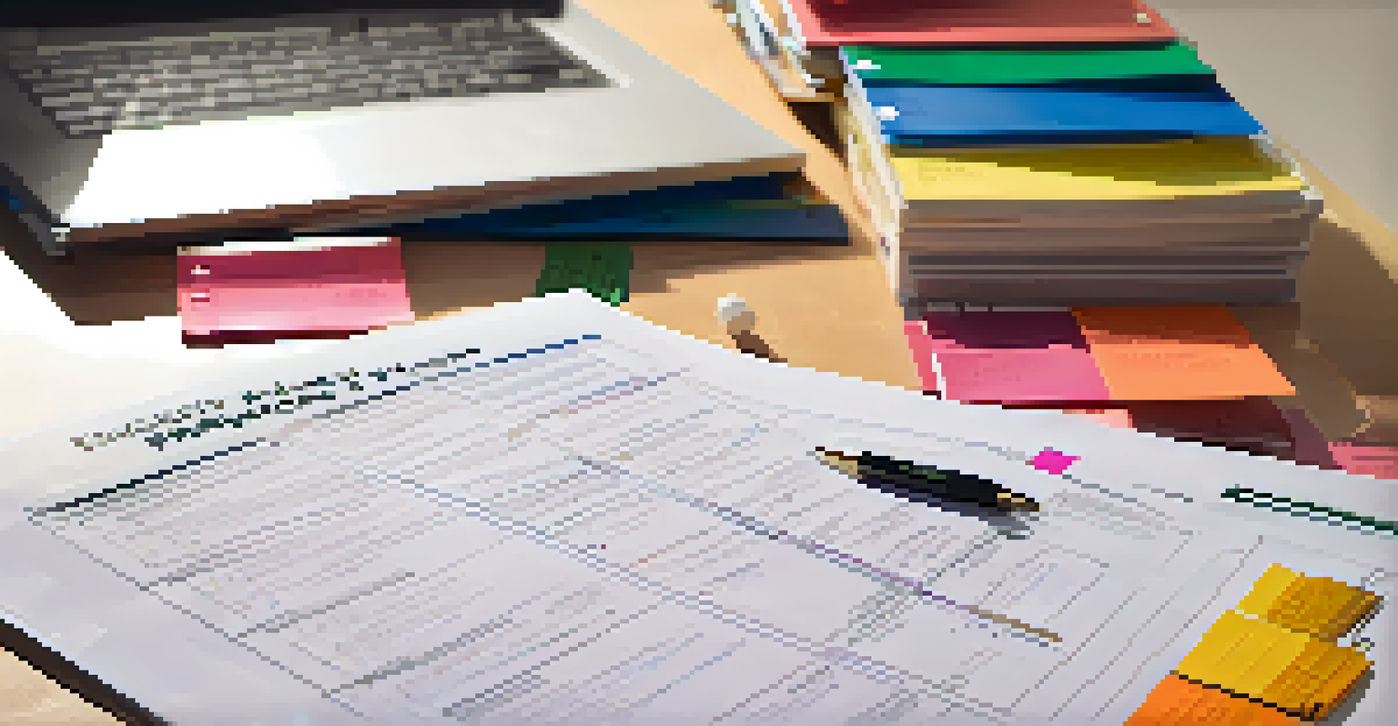 A close-up view of a well-organized crisis management plan document on a desk, symbolizing preparedness in a classroom setting.