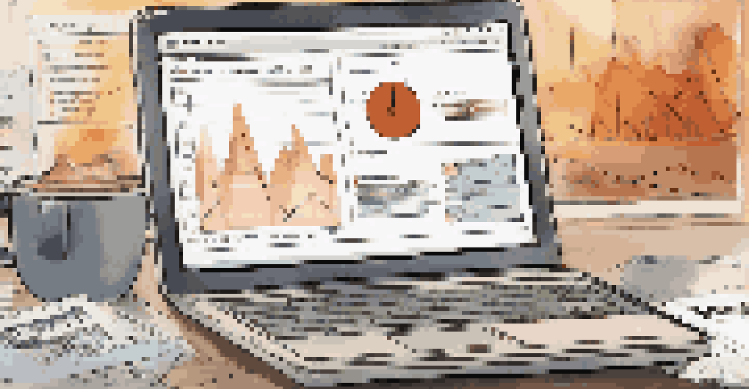 A close-up view of a laptop screen with crisis management software interface, surrounded by notes and a cup of coffee.