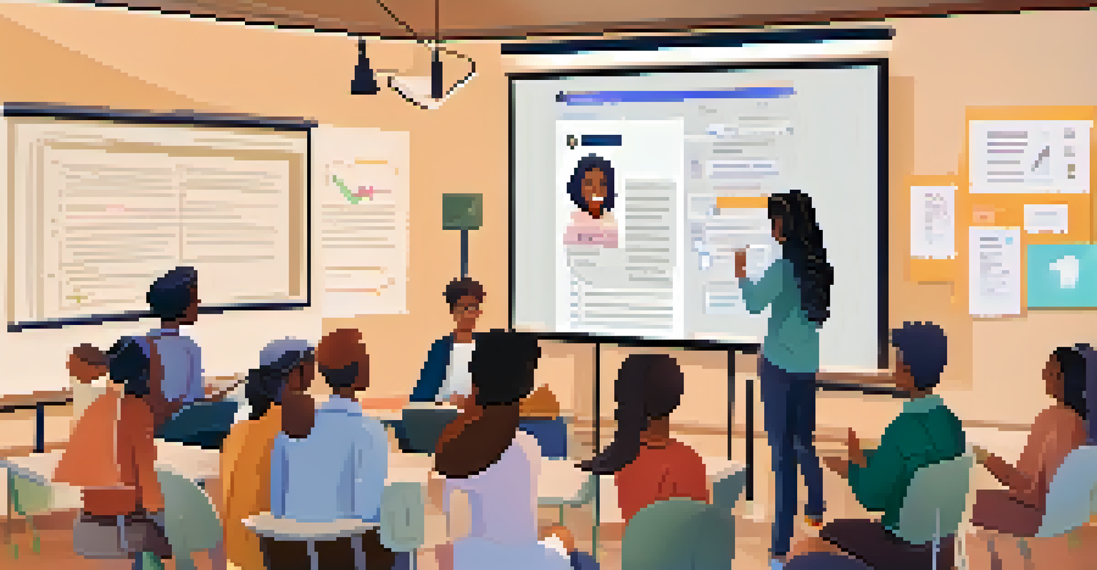 A video call setup with students sharing ideas and collaborating in a supportive online learning environment.