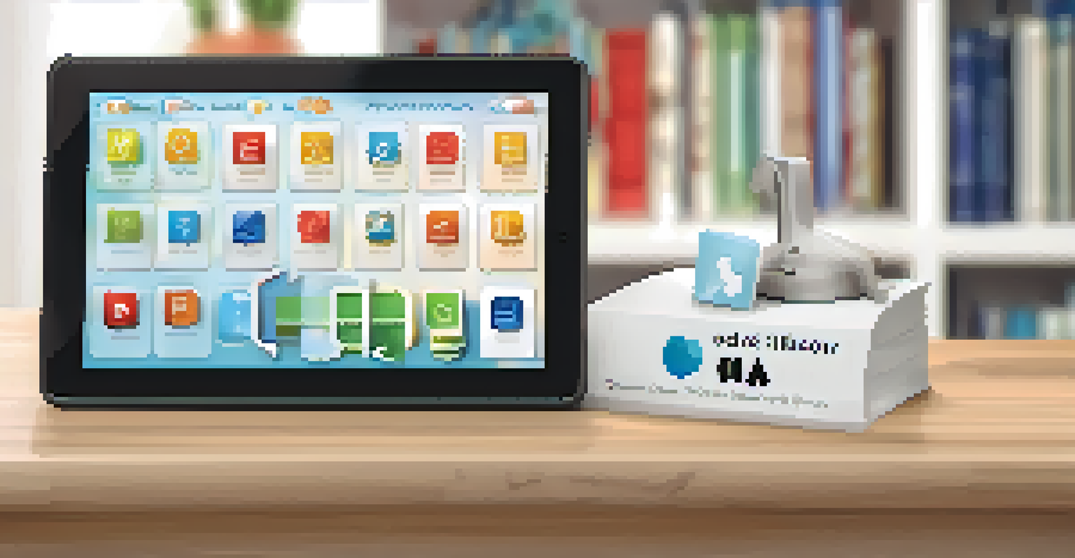 Close-up of a tablet displaying language learning apps focusing on pronunciation exercises in a cozy home setting.
