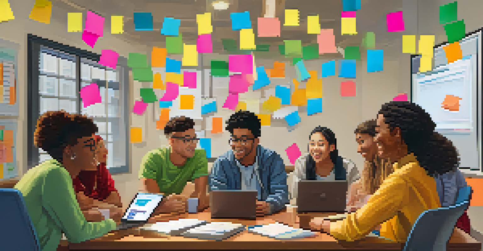 A diverse group of students participating in a virtual study group, showcasing collaboration and support through their video call.