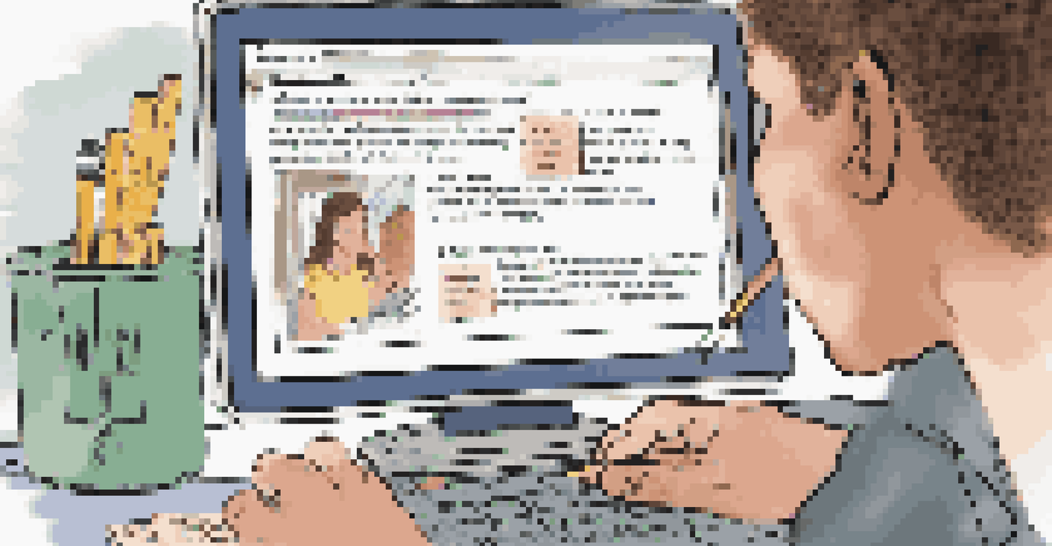 A computer screen showing constructive feedback on a student's assignment, with a student reflecting thoughtfully in the background.