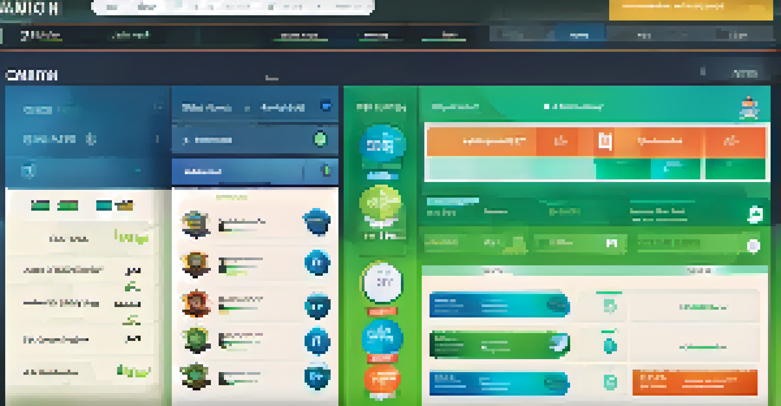 A detailed view of a digital leaderboard displaying student names and scores, surrounded by gamified elements like badges in a modern design.