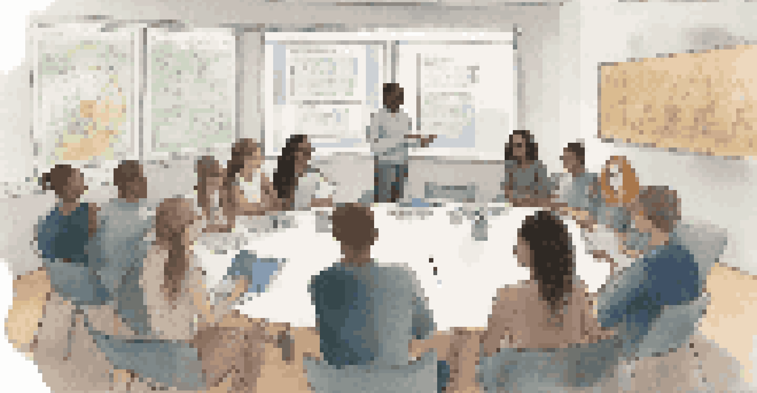 A group of students engaged in a peer review session, discussing feedback in a circle, with an emphasis on collaboration and ethical practices.