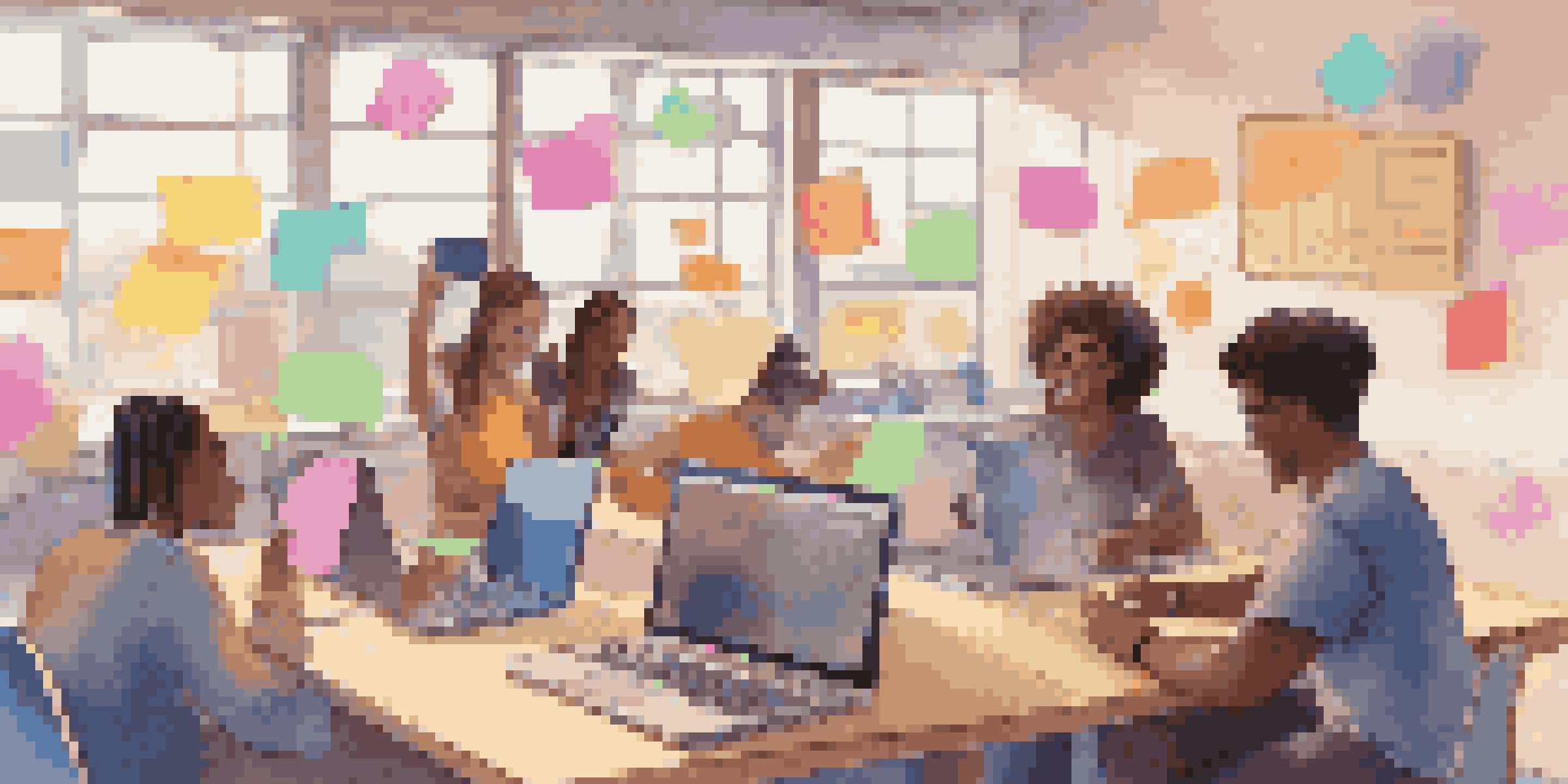 A virtual classroom with diverse students participating in a video call, displaying smiles and engagement.