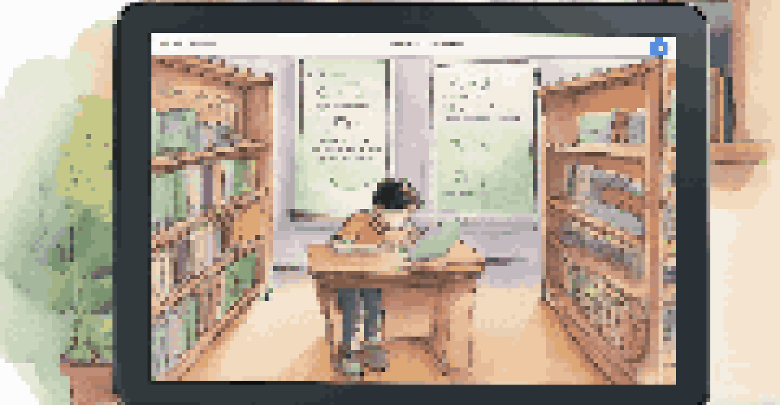 A tablet displaying an AI feedback interface for students in a cozy study area filled with books.