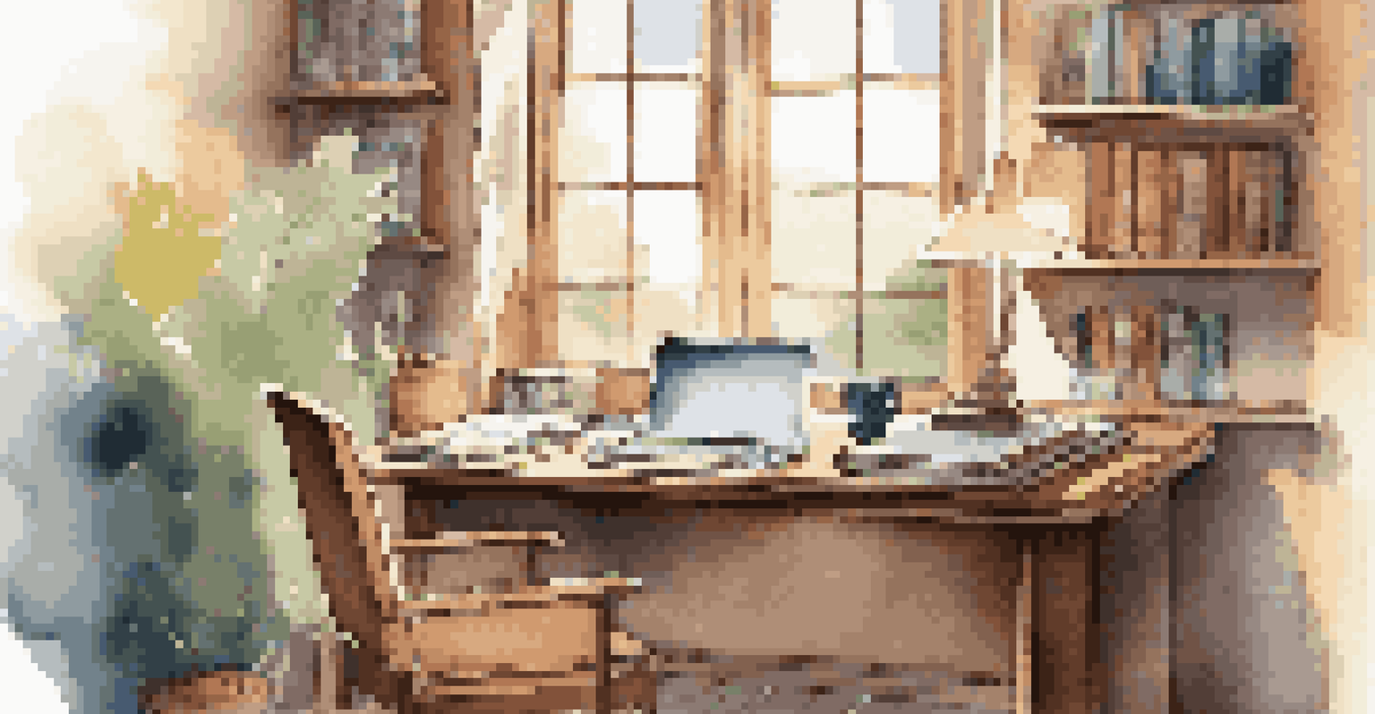 A cozy study space with a laptop showing an educational video, surrounded by textbooks and a cup of coffee.