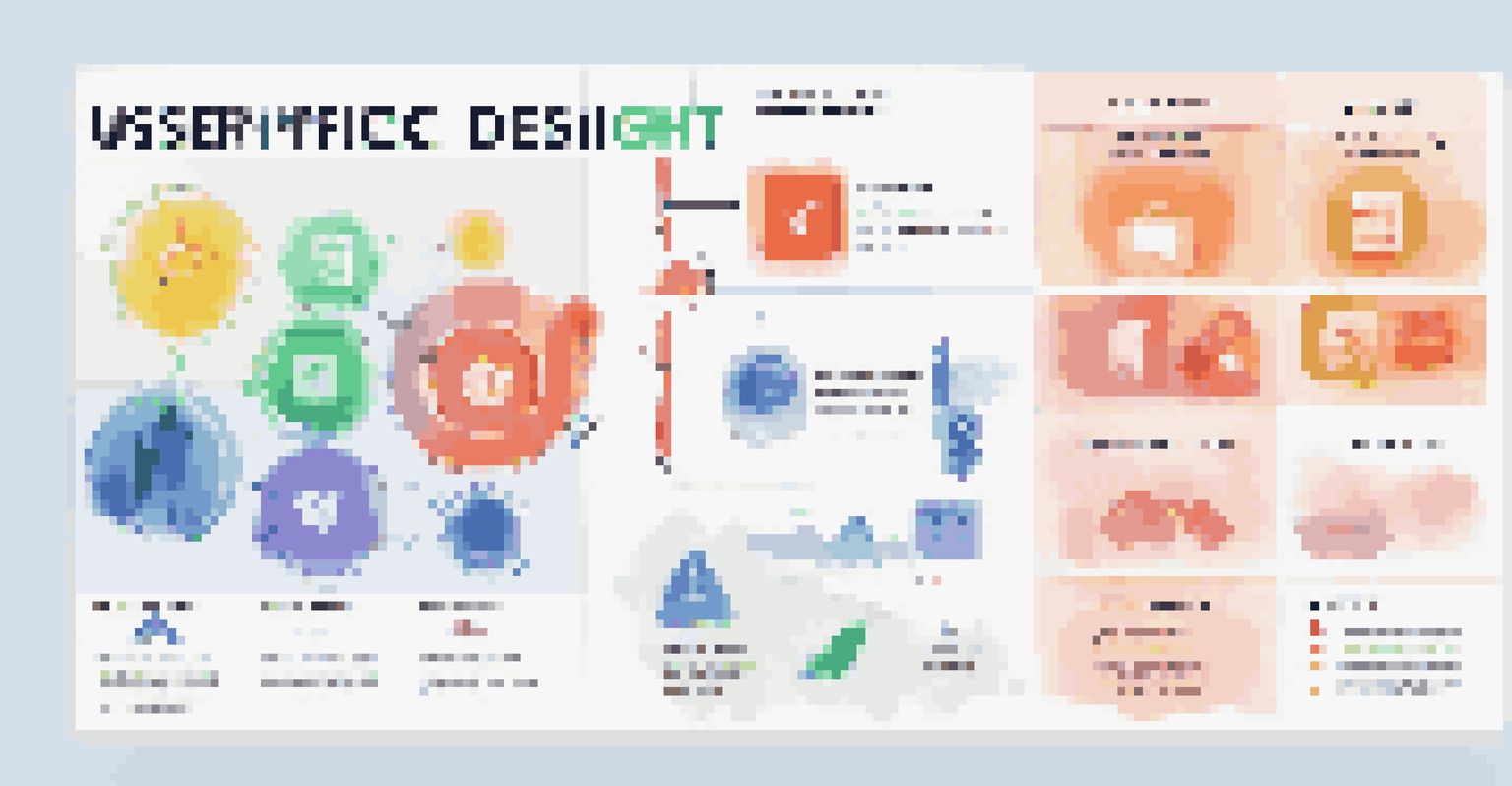 An infographic illustrating the principles of effective user experience design in digital assessments, with colorful icons and clear labels.