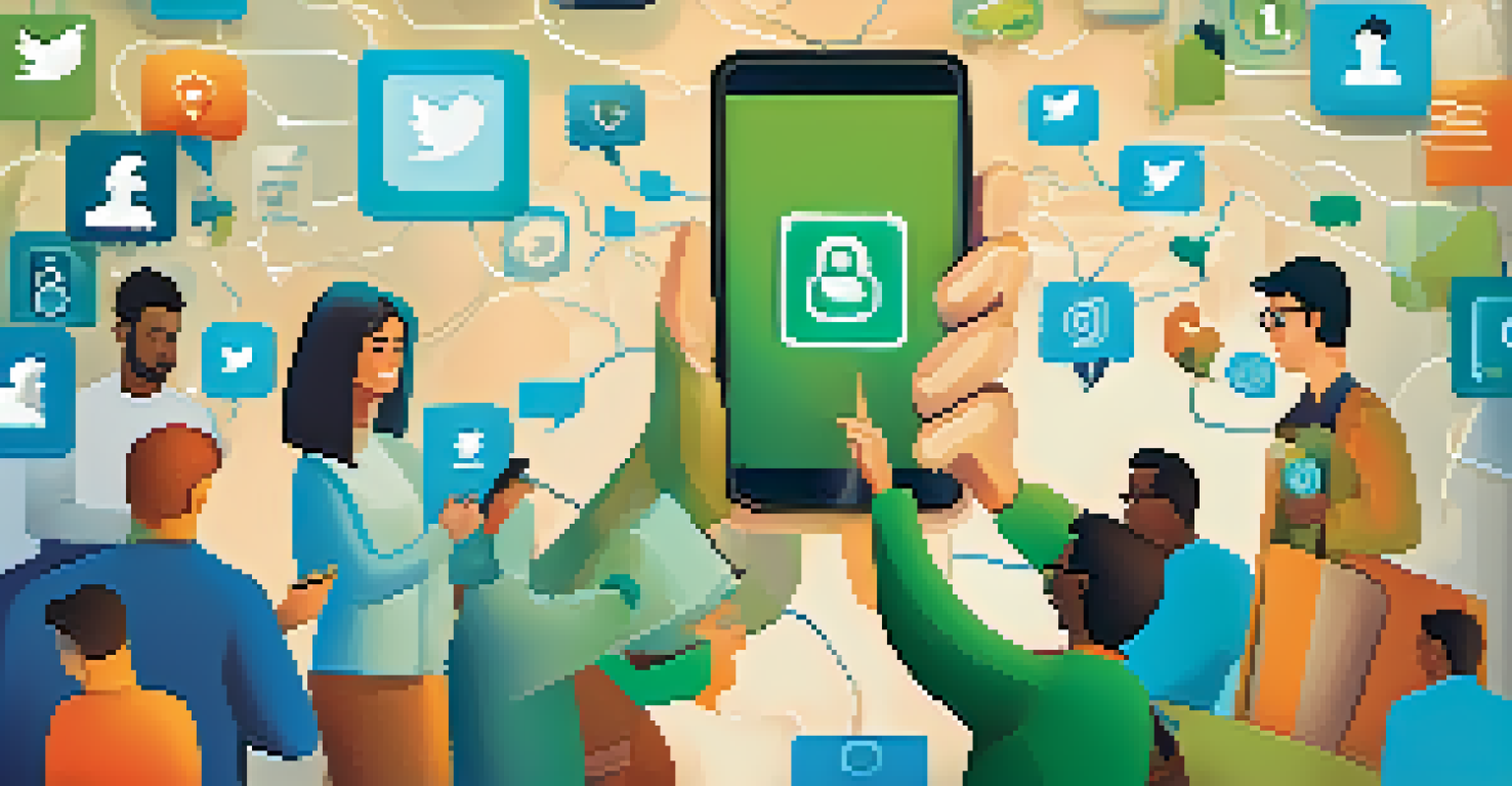 A smartphone displaying a LinkedIn profile with social media icons surrounding it, representing mentorship connections.