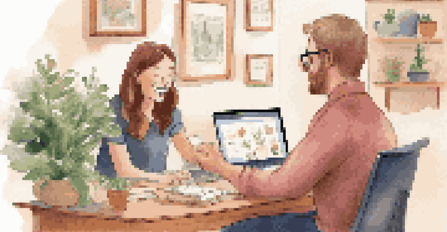A teacher giving feedback to a student through a computer screen, both looking engaged in a cozy home office setting.