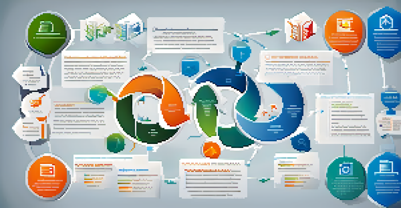 An infographic illustrating the continuous professional development process with books, laptops, and graphs in a circular flowchart.