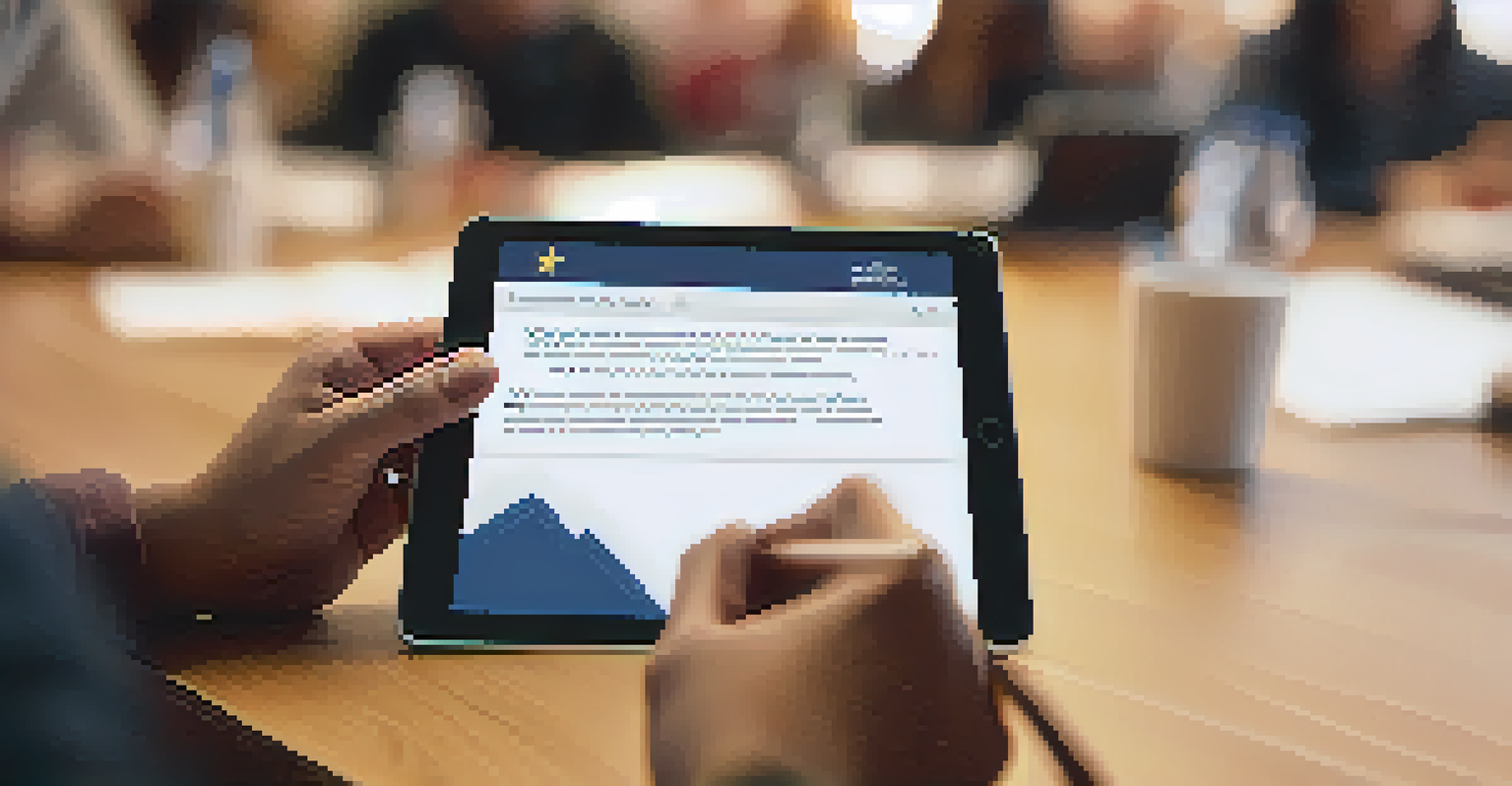 A close-up of a participant filling out a feedback form on a tablet during a workshop, with a cozy background.