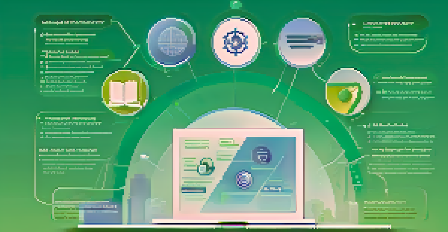 An infographic illustrating the challenges of implementing adaptive learning in education with various technology and training icons.