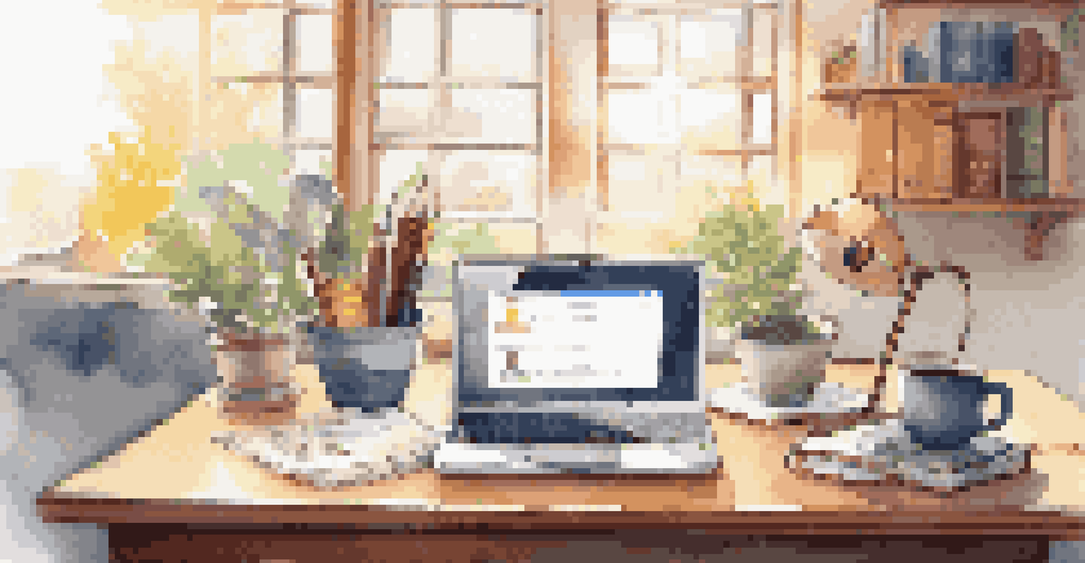An open laptop displaying a digital badge, surrounded by textbooks and a notepad, with sunlight streaming through a window in a cozy workspace.