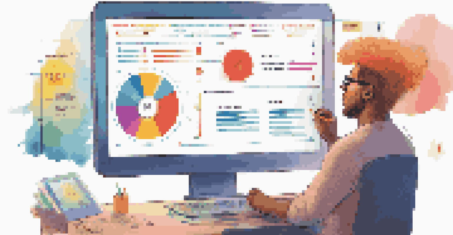An infographic illustrating the process of real-time feedback in eLearning with a laptop and student studying.