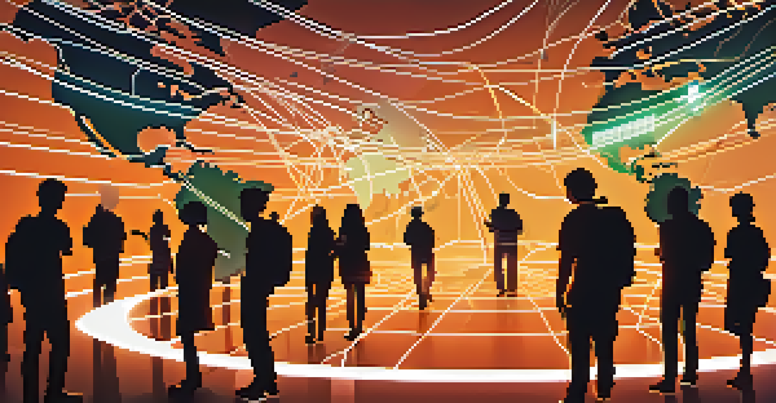 A creative depiction of a global network connecting learners through technology.