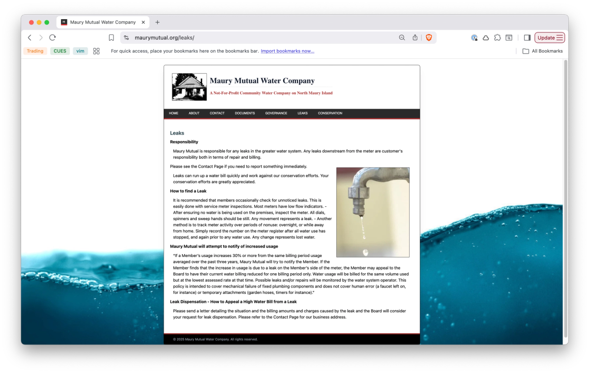 Maury Mutual Water Company