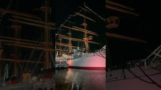 【射水市】4本のマストと純白の船体！夜の海王丸が凄すぎた！海の貴婦人「帆船 海王丸」 サムネイル